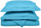 Microfiber Wrinkle-Resistant 2-line Embroidered Duvet Cover Pillow Sham Set FredCo