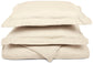 Microfiber Wrinkle-Resistant 2-line Embroidered Duvet Cover Pillow Sham Set FredCo