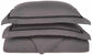 Microfiber Wrinkle-Resistant 2-line Embroidered Duvet Cover Pillow Sham Set FredCo