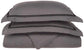 Microfiber Wrinkle-Resistant 2-line Embroidered Duvet Cover Pillow Sham Set FredCo