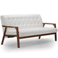 Mid-Century Masterpieces 3 Pieces Living Room Set - White FredCo