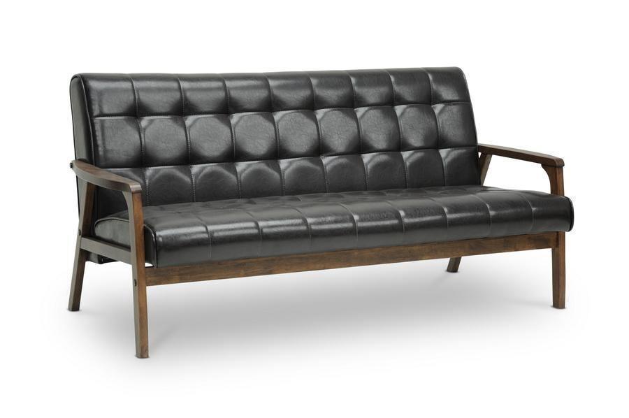 Mid-Century Masterpieces 3PC Sofa Set-Brown FredCo