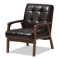 Mid-Century Masterpieces Club Chair-Brown FredCo
