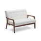Mid-Century Masterpieces Loveseat - White FredCo