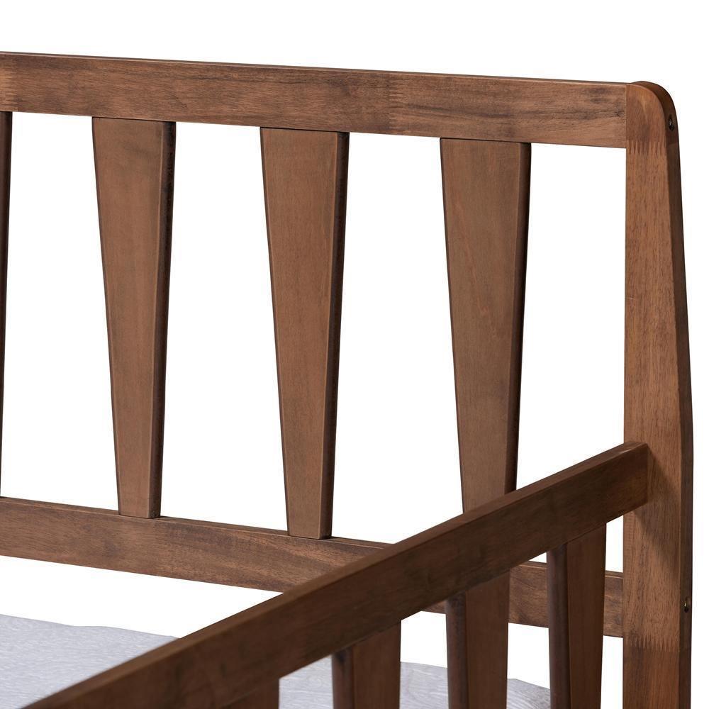 Midori Modern and Contemporary Transitional Walnut Brown Finished Wood Twin Size Daybed FredCo