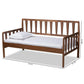 Midori Modern and Contemporary Transitional Walnut Brown Finished Wood Twin Size Daybed FredCo