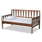Midori Modern and Contemporary Transitional Walnut Brown Finished Wood Twin Size Daybed FredCo