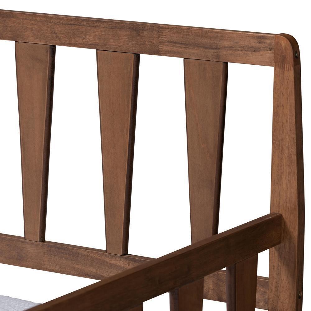 Midori Modern and Contemporary Transitional Walnut Brown Finished Wood Twin Size Daybed with Roll-Out Trundle Bed FredCo