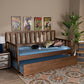 Midori Modern and Contemporary Transitional Walnut Brown Finished Wood Twin Size Daybed with Roll-Out Trundle Bed FredCo