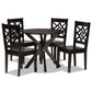 Miela Modern and Contemporary Dark Brown Finished Wood 5-Piece Dining Set FredCo
