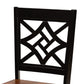 Miela Modern and Contemporary Two-Tone Dark Brown and Walnut Brown Finished Wood 7-Piece Dining Set FredCo