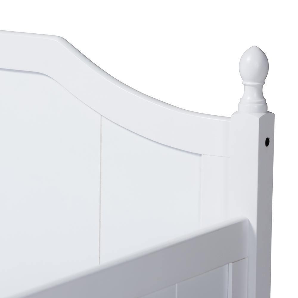 Millie Cottage Farmhouse White Finished Wood Twin Size Daybed with Trundle FredCo