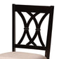 Millie Modern and Contemporary Sand Fabric Upholstered and Dark Brown Finished Wood 5-Piece Dining Set FredCo