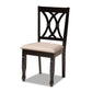 Millie Modern and Contemporary Sand Fabric Upholstered and Dark Brown Finished Wood 5-Piece Dining Set FredCo