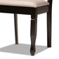 Millie Modern and Contemporary Sand Fabric Upholstered and Dark Brown Finished Wood 5-Piece Dining Set FredCo