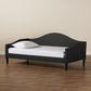 Milligan Modern and Contemporary Charcoal Fabric Upholstered and Dark Brown Finished Wood Twin Size Daybed FredCo