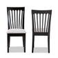 Minette Modern and Contemporary Gray Fabric Upholstered and Espresso Brown Finished Wood 2-Piece Dining Chair Set FredCo