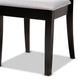 Minette Modern and Contemporary Gray Fabric Upholstered and Espresso Brown Finished Wood 2-Piece Dining Chair Set FredCo