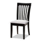 Minette Modern and Contemporary Gray Fabric Upholstered and Espresso Brown Finished Wood 7-Piece Dining Set FredCo