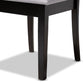 Minette Modern and Contemporary Gray Fabric Upholstered Espresso Brown Finished Wood Dining Chair Set of 4 FredCo