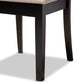 Minette Modern and contemporary Sand Fabric Upholstered and Dark Brown Finished Wood 6-Piece Dining Set FredCo