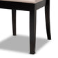 Minette Modern and Contemporary Sand Fabric Upholstered Espresso Brown Finished Wood 7-Piece Dining Set FredCo
