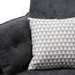 Miranda Mid-Century Modern Dark Grey Fabric Upholstered Loveseat FredCo