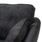 Miranda Mid-Century Modern Dark Grey Fabric Upholstered Loveseat FredCo