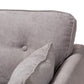 Miranda Mid-Century Modern Light Grey Fabric Upholstered 2-Piece Living Room Set FredCo