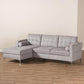 Mireille Modern and Contemporary Light Grey Fabric Upholstered Sectional Sofa FredCo