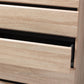 Miren Mid-Century Modern Light Oak and Dark Grey 5-Drawer Chest FredCo