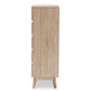 Miren Mid-Century Modern Light Oak and Dark Grey 5-Drawer Chest FredCo