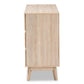 Miren Mid-Century Modern Light Oak and Dark Grey 6-Drawer Dresser FredCo