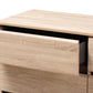Miren Mid-Century Modern Light Oak and Dark Grey 6-Drawer Dresser FredCo