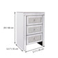 Mirrored Nightstand, Silver Bedside Tables, Mirrored End Table Side Table FredCo