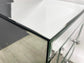 Mirrored Nightstand, Silver Bedside Tables, Mirrored End Table Side Table FredCo