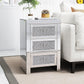 Mirrored Nightstand, Silver Bedside Tables, Mirrored End Table Side Table FredCo