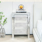 Mirrored Nightstand, Silver Bedside Tables, Mirrored End Table Side Table FredCo