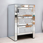 Mirrored Nightstand, Silver Bedside Tables, Mirrored End Table Side Table FredCo