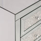 Mirrored Nightstand, Silver Bedside Tables, Mirrored End Table Side Table FredCo