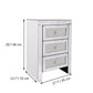 Mirrored Nightstand, Silver Bedside Tables, Mirrored End Table Side Table FredCo