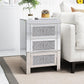 Mirrored Nightstand, Silver Bedside Tables, Mirrored End Table Side Table FredCo
