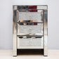 Mirrored Nightstand, Silver Bedside Tables, Mirrored End Table Side Table FredCo