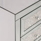 Mirrored Nightstand, Silver Bedside Tables, Mirrored End Table Side Table FredCo