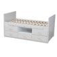 Mirza Modern and Contemporary White Finished Wood 5-Drawer Twin Size Storage Bed with Pull-Out Desk FredCo