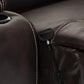 Mistral Modern and Contemporary Dark Brown Bonded Leather 6-Piece Sectional with Recliners Corner Lounge Suite FredCo