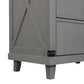 Modern Bedroom Nightstand with 3 Drawers Storage , Gray FredCo