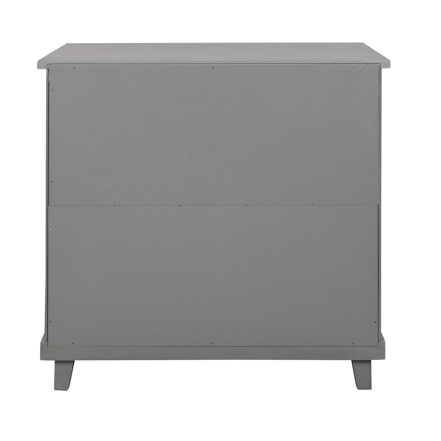 Modern Bedroom Nightstand with 3 Drawers Storage , Gray FredCo