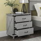 Modern Bedroom Nightstand with 3 Drawers Storage , Gray FredCo