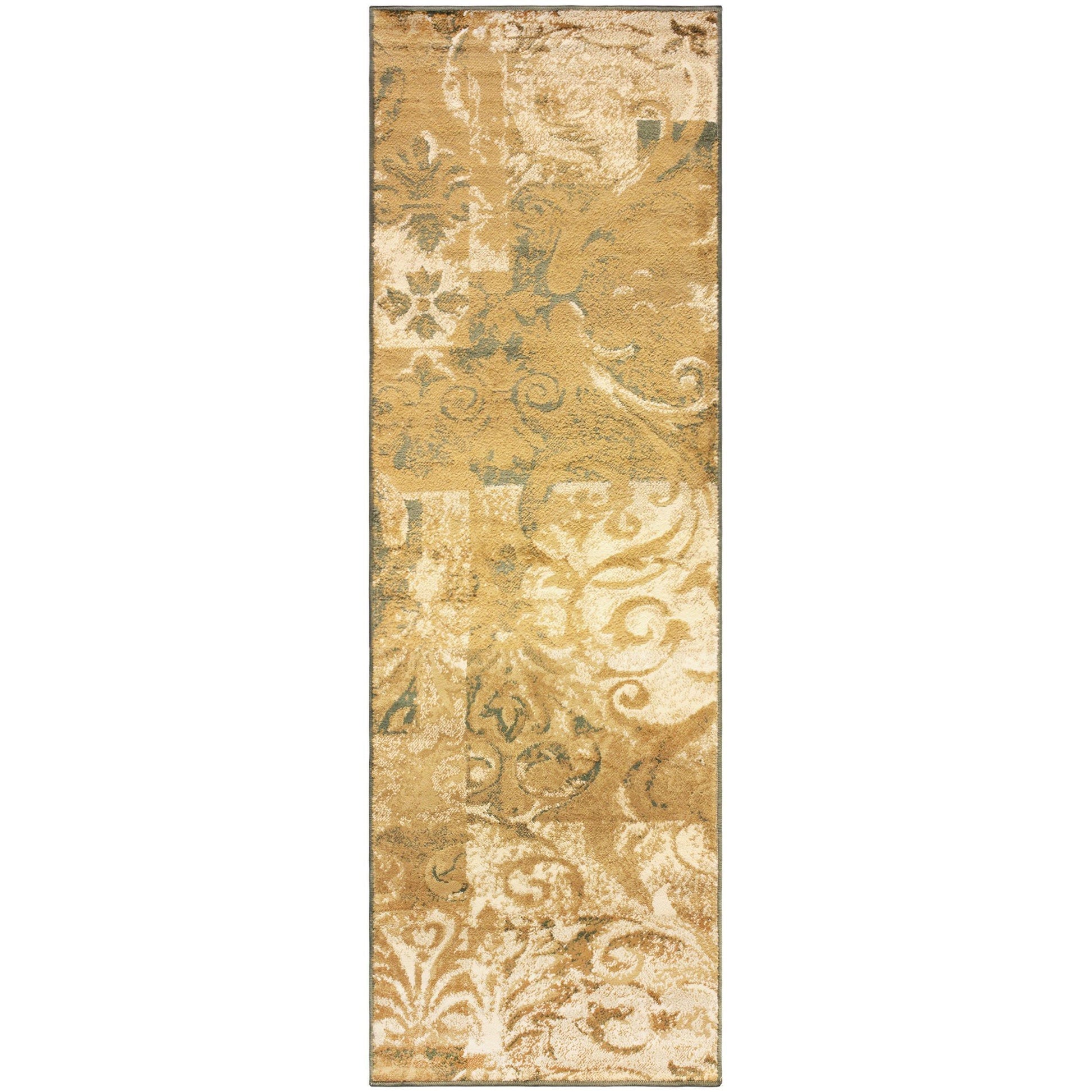 Modern Distressed Scroll Rug FredCo
